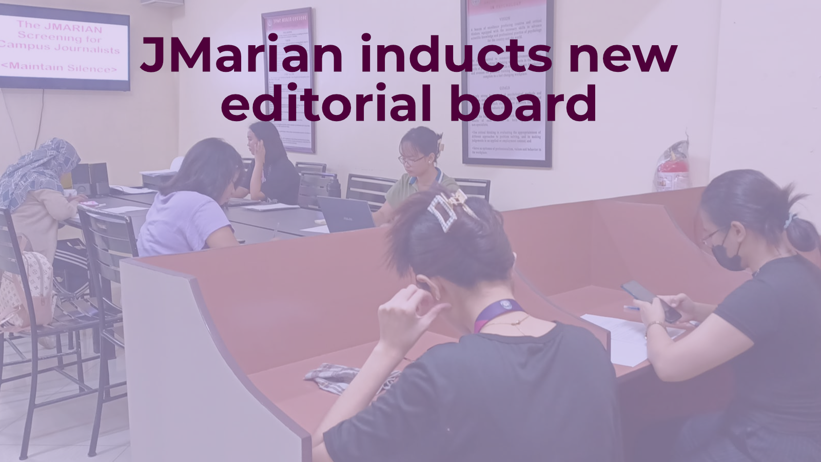 The JMarian inducts new editorial board for A.Y. 2023-2024